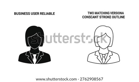 Professional Matching Outlines for Business Reliability Vector
