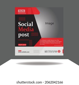 Professional Media Post Design Template.
