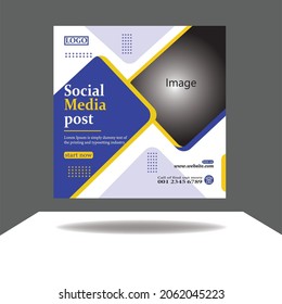 Professional Media Post Design Template.