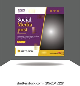 Professional Media Post Design Template.