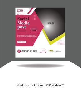 Professional Media Post Design Template.