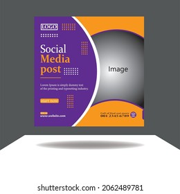Professional Media Post Design Template.