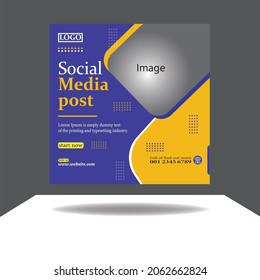 Professional Media Post Design Template.