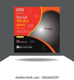 Professional Media Post Design Template.
