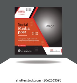 Professional Media Post Design Template.