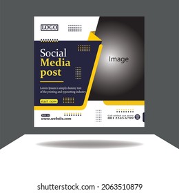 Professional Media Post Design Template.