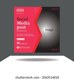 Professional Media Post Design Template.