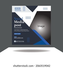 Professional Media Post Design Template.