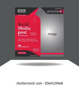 Professional Media Post Design Template.