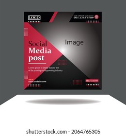 Professional Media Post Design Template.