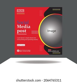 Professional Media Post Design Template.