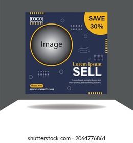 Professional Media Post Design Template.