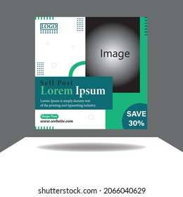 Professional Media Post Design Template.