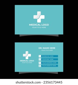 Tarjeta De Negocios Médica Profesional, Tarjeta De Negocios Médica Con Color Azul.