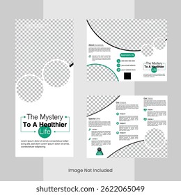 Professional medical business tri fold brochure template design