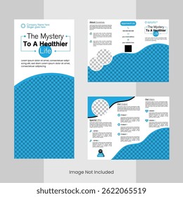 Professional medical business tri fold brochure template design