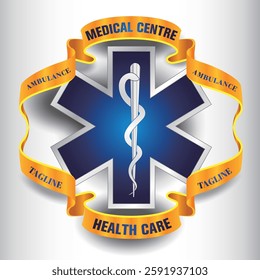 A professional medical centre emblem featuring the Star of Life with a Caduceus symbol at its center.