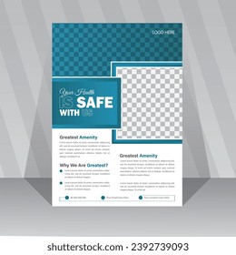 Professional medical flyer design template.