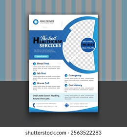 Professional Medical Flyer Template or Medical Brochure Flyer for Health Clinics.