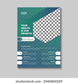 Professional medical flyer template design