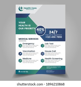 Professional Medical and Health Care Flyer Design