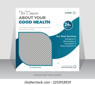 Professional Medical Healthcare Social Media Post Design And Online Promotion Web Banner Template