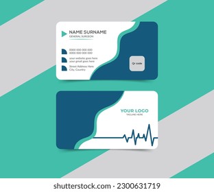 Professional medical healthcare style business card template