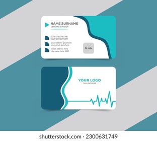 Professional medical healthcare style business card template