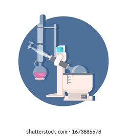 professional medical laboratory microscope glass test tube scientific research equipment biology science education concept vector illustration