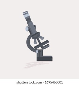 professional medical laboratory microscope scientific research equipment biology science education concept vector illustration