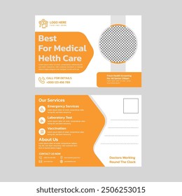 Diseño de postal médica de Profesional para marketing de atención médica. Diseño moderno y limpio con espacio personalizable. Ideal para promover servicios, consejos de salud o recordatorios de citas".

