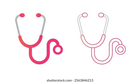 Professional Medical Stethoscope Icon. Medical Equipment Icon Set.