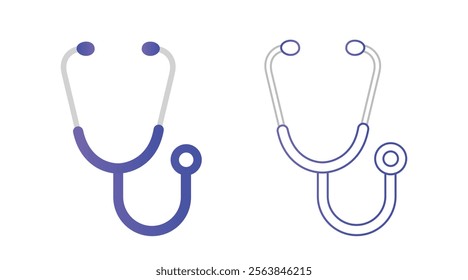 Professional Medical Stethoscope Icon. Medical Equipment Icon Set.