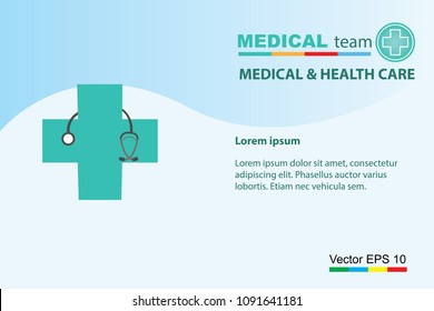 The  professional medical team for health life concept with logo - vector illustration Eps 10.