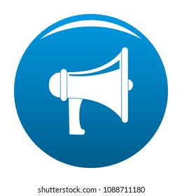 Professional megaphone icon. Simple illustration of professional megaphone vector icon for any design blue