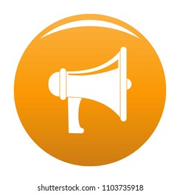 Professional megaphone icon. Simple illustration of professional megaphone vector icon for any design orange