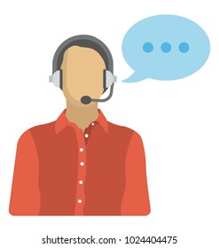 A professional men with chat bubbles, concept of expert advice   
