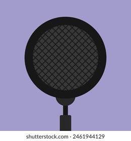 Professional Mic Filter Vector. Anti Pop Filter Illustration Icon Vector. Mic Noise Cancel filter.