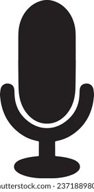 Icono de dispositivo de grabación de audio y micrófono profesional aislado en fondo blanco para podcasting y voz