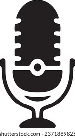 Symbol für professionelles Mikrofon- und Tonaufnahme-Gerät einzeln auf weißem Hintergrund für Podcasting und Sprache