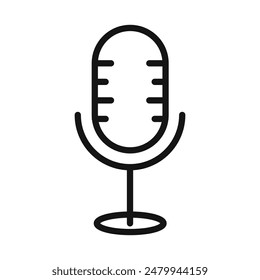 Professional Microphone Icon Ideal for Podcasting