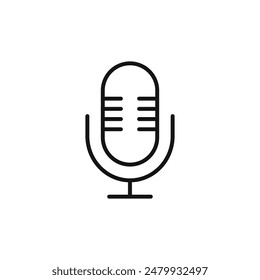 Professional Microphone Icon Ideal for Podcasts
