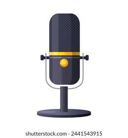 Professional microphone isolated on white background.