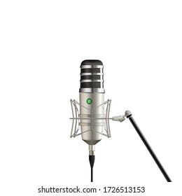 Professional microphone on a white background