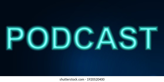 Micrófono profesional con forma de onda en banner de fondo azul, podcast o fondo de estudio de grabación. Mazo digital de baja polilla de vector futurista. 