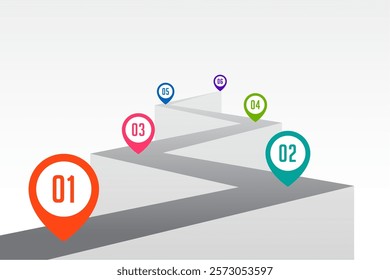 professional milestone routeway template a route to growth vector