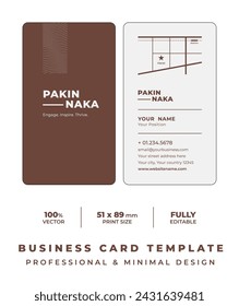 Professional and Minimal Business Card - Creative and Clean Business Card Template.