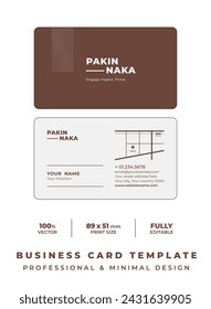 Professional and Minimal Business Card - Creative and Clean Business Card Template.