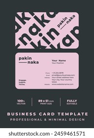 Professional and Minimal Business Card - Creative and Clean Business Card Template.