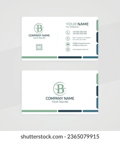Professional minimal business card template, modern luxurious company card design